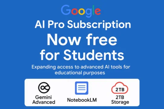 Students using Google AI tools like Gemini Advanced and NotebookLM on laptops in a classroom setting